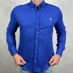 Camisa Manga Longa PRL Azul - 40216 - VITRINE SHOPS