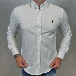 Camisa Manga Longa PRL Branco - 40261 - REI DO ATACADO