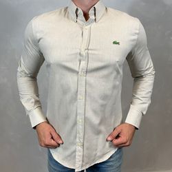 Camisa Manga Longa LCT Bege ⭐ - 40283 - DROPA AQUI