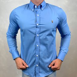 Camisa Manga Longa PRL Azul - 40311 - LOJA VIPIX