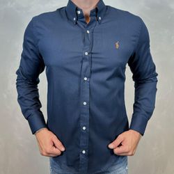 Camisa Manga Longa PRL Azul Marinho - 40320 - VITRINE SHOPS