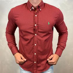 Camisa Manga Longa PRL Xadrez Vinho - 40324 - DROPA AQUI