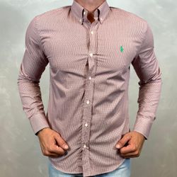 Camisa Manga Longa PRL Xadrez Vinho⭐ - 40326 - DROPA AQUI