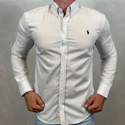 Camisa Manga Longa PRL Xadrez Branco - 40336 - VITRINE SHOPS