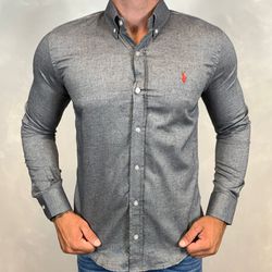 Camisa Manga Longa PRL Cinza - 40444 - LOJA VIPIX