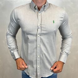 Camisa Manga Longa PRL Cinza - 40456 - REI DO ATACADO