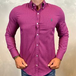 Camisa Manga Longa PRL Xadrez Fúcsia - 40465 - DROPA AQUI