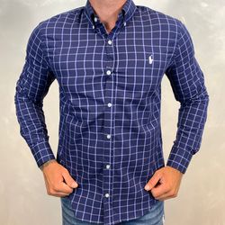 Camisa Manga Longa PRL Xadrez Azul - 40487 - LOJA VIPIX