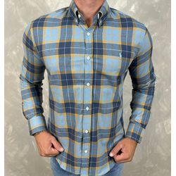 Camisa Manga Longa PRL Xadrez azul - 40497 - DROPA AQUI