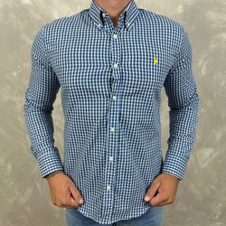 Camisa Manga Longa PRL Xadrez azul⭐ - 40500 - LUKA IMPORTS