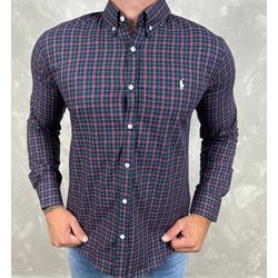 Camisa Manga Longa PRL Xadrez Vinho⭐ - 40512 - DROPA AQUI