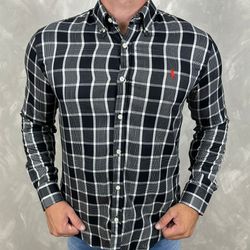 Camisa Manga Longa PRL Xadrez Preto⭐ - 40515 - LOJA VIPIX