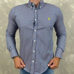 Camisa Manga Longa PRL Xadrez Azul⭐ - 40517 - DROPA AQUI