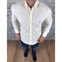 Camisa Manga longa PRL Amarelo Linho - clrl721c - VITRINE SHOPS
