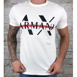 Camiseta Armani Branco⭐ - cmax08 - ESTAMOS JUNTO
