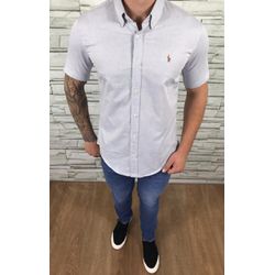 Camisa Manga Curta PRL Cinza - 30049 - BARAOMULTIMARCAS