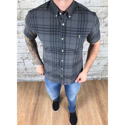 Camisa Manga Curta Prl Cinza Escuro Detalhado - C... - VITRINE SHOPS