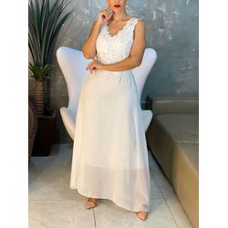 Vestido Festa Off White - F-220 - VITRINE SHOPS