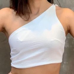 Cropped Cléo Branco - F-261 - DROPA AQUI