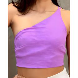 Cropped Cléo Lilas - F-268 - DROPA AQUI