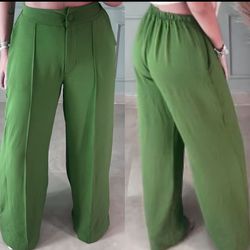 Calça Pantalona Duna Verde - F-366 - VITRINE SHOPS