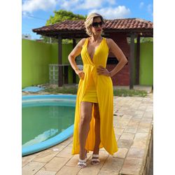 Vestido Amelia Amarelo - F-563 - DROPA AQUI