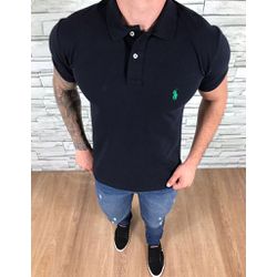 Polo PRL azul marinho logo verde - prl082c - VITRINE SHOPS