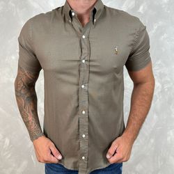 Camisa Manga Curta PRL Marrom - 30248 - BARAOMULTIMARCAS