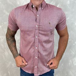 Camisa Manga Curta PRL Vinho⭐ - 30255 - LOJA VIPIX