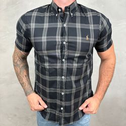 Camisa Manga Curta PRL Xadrez Preto⭐ - 30285 - VITRINE SHOPS