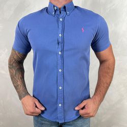 Camisa Manga Curta PRL Azul⭐ - 30327 - DROPA AQUI