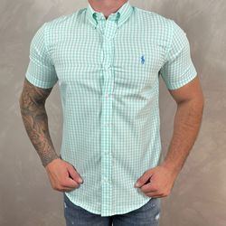 Camisa Manga Curta PRL Xadrez Verde - 30336 - DROPA AQUI