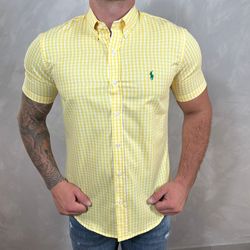 Camisa Manga Curta PRL Xadrez Amarelo - 30338 - DROPA AQUI