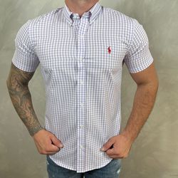 Camisa Manga Curta PRL Xadrez Lilás - 30346 - DROPA AQUI