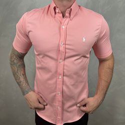 Camisa Manga Curta PRL Rosa⭐ - 30366 - DROPA AQUI