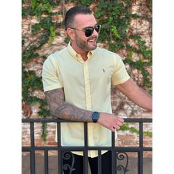 Camisa Manga Curta PRL Xadrez Amarelo - 30382 - DROPA AQUI