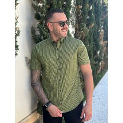 Camisa Manga Curta PRL Xadrez Verde - 30399 - DROPA AQUI