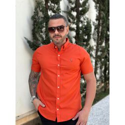 Camisa Manga Curta PRL Laranja - 30408 - REI DO ATACADO