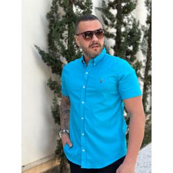 Camisa Manga Curta PRL Azul - 30416 - DROPA AQUI