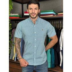 Camisa Manga Curta PRL Xadrez Verde - 30426 - DROPA AQUI