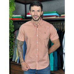 Camisa Manga Curta PRL Xadrez Laranja - 30430 - RP IMPORTS