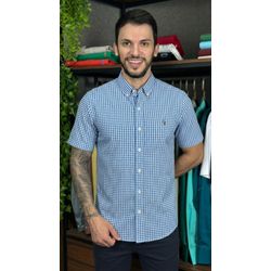 Camisa Manga Curta PRL Xadrez Azul - 30474 - VITRINE SHOPS