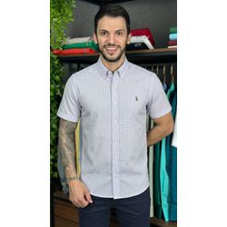 Camisa Manga Curta PRL Xadrez Lilás - 30481 - VITRINE SHOPS