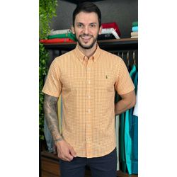 Camisa Manga Curta PRL Xadrez Laranja - 30486 - VITRINE SHOPS