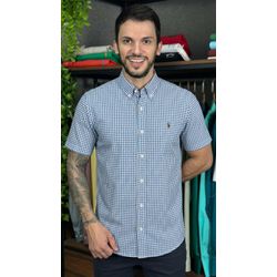 Camisa Manga Curta PRL Xadrez Azul - 30487 - VITRINE SHOPS