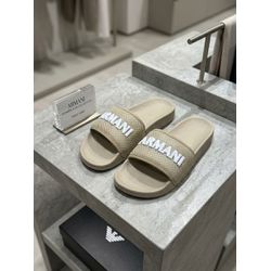 Chinelo Slide Armani Bege.⭐ - 3972 - VITRINE SHOPS