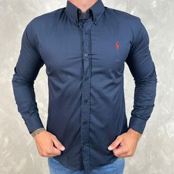 Camisa Manga Longa PRL Azul Marinho - 40064 - LOJA VIPIX