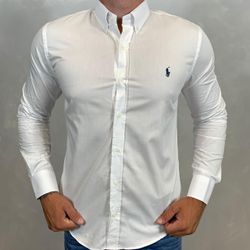 Camisa Manga Longa PRL Branco - 40075 - REI DO ATACADO