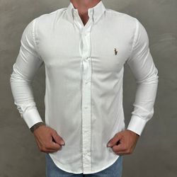 Camisa Manga Longa PRL Branco - 40261 - DROPA AQUI