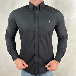 Camisa Manga Longa PRL Preto - 40302 - DROPA AQUI